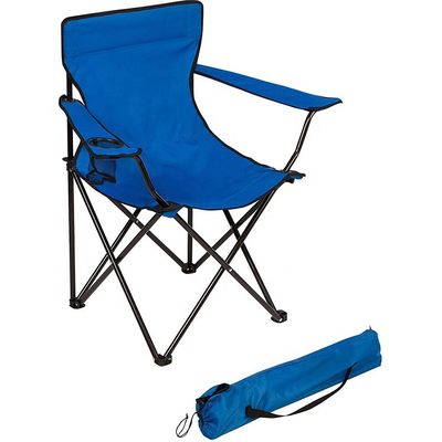 中型の横たわる浜のキャンプの折りたたみ椅子600Dオックスフォードの布の鉄骨フレーム